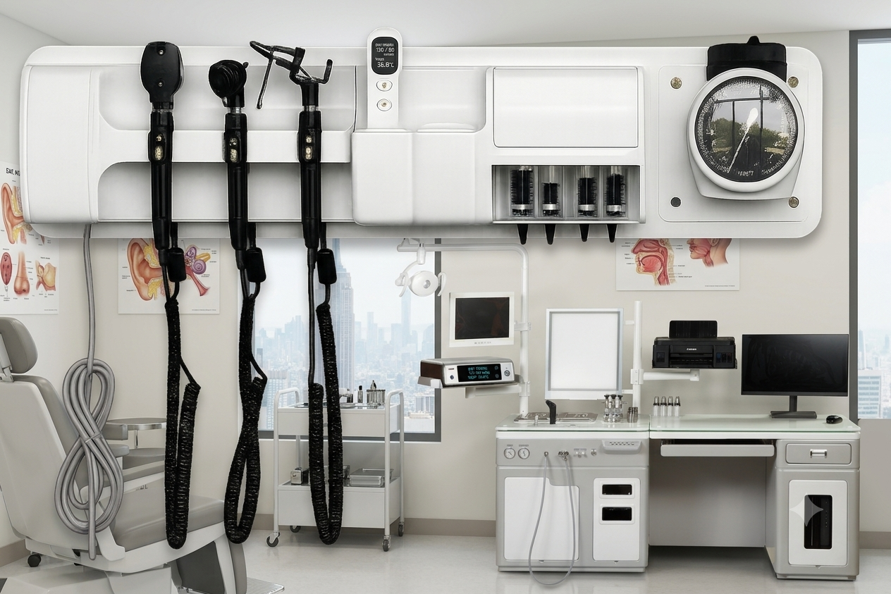 Système de diagnostic Ent mural intégré, prix de tas, pour clinique
