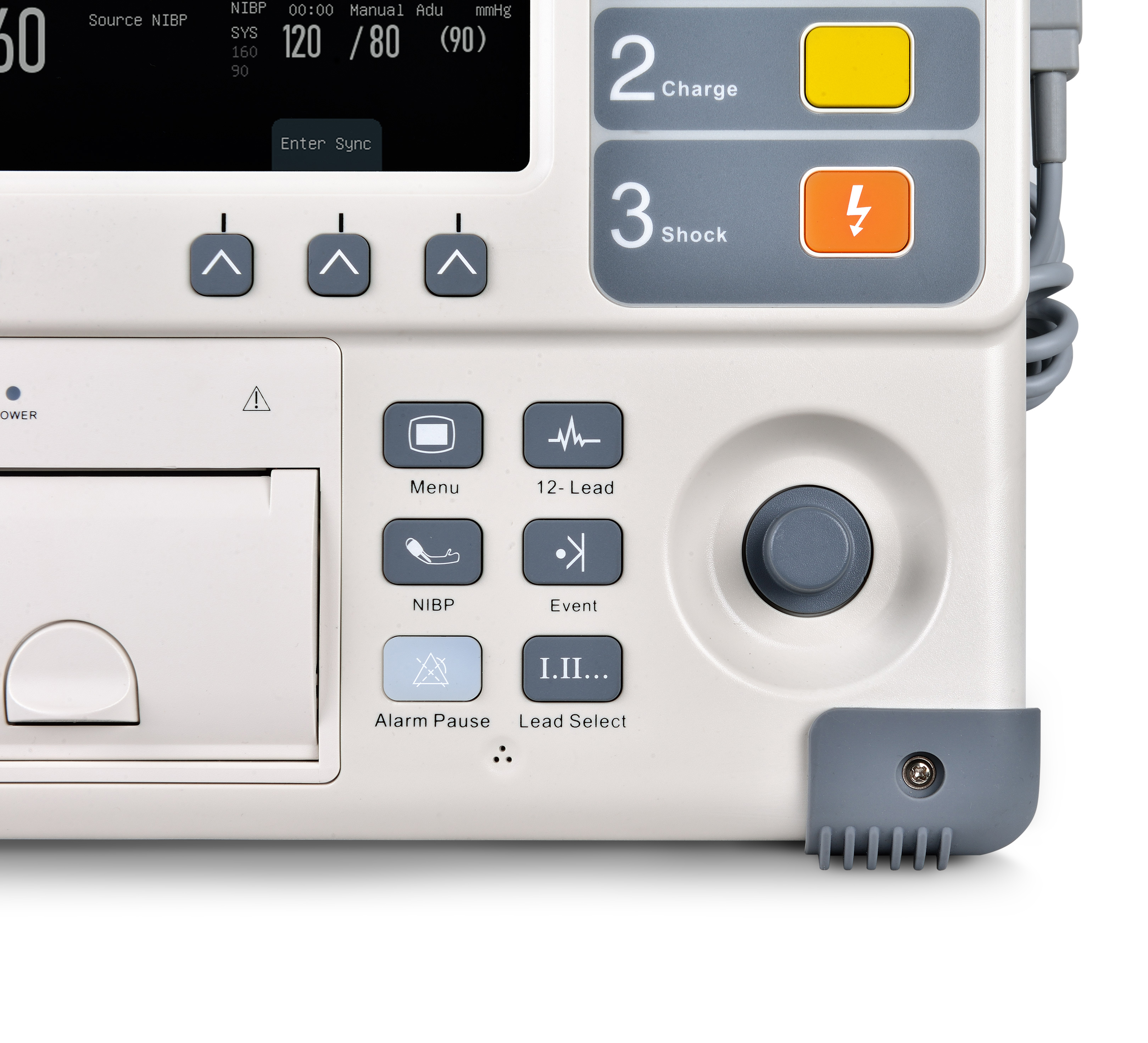 Moniteur de défibrillateur biphasique de l'hôpital AED