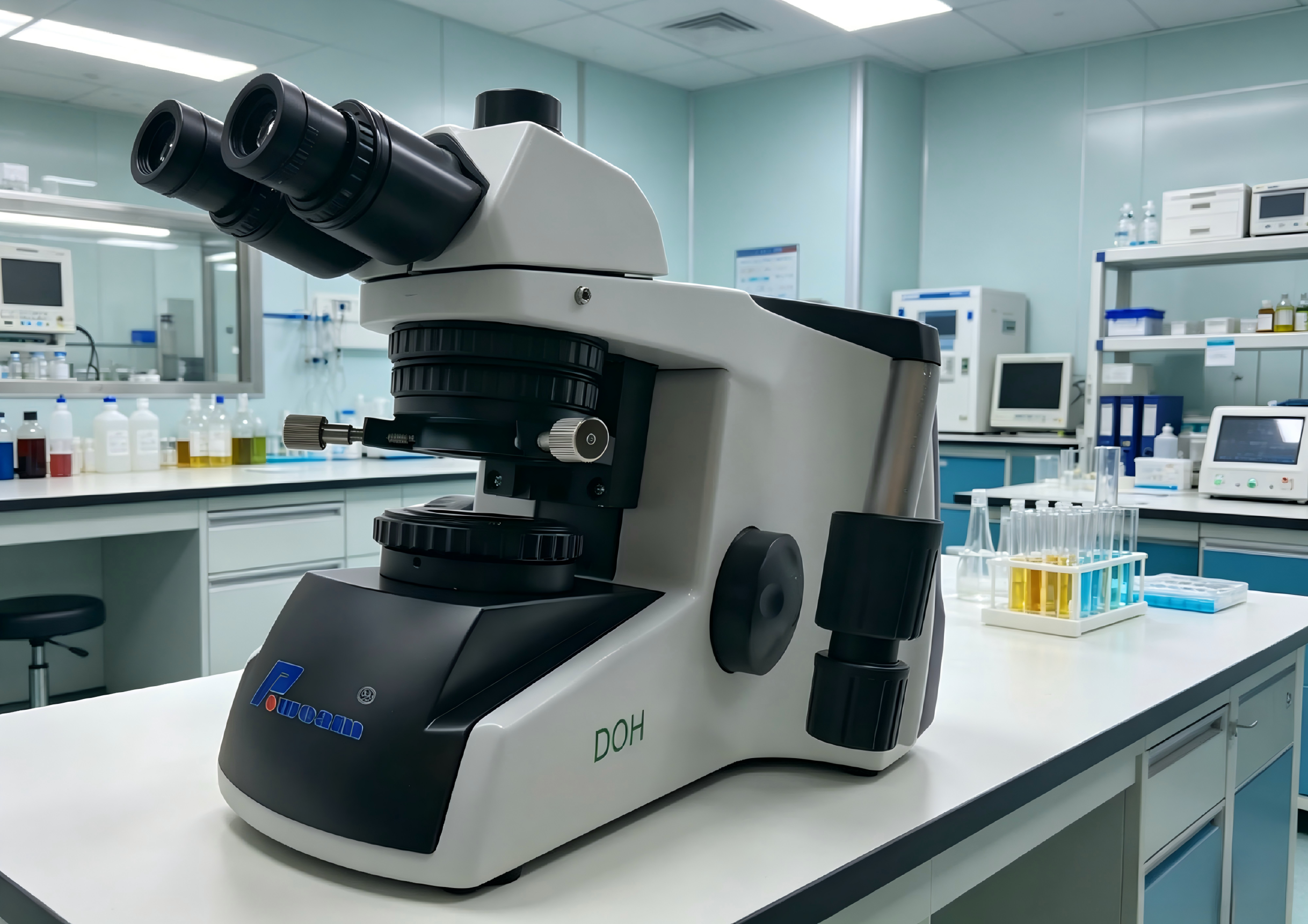 Microscope composé trinoculaire pour la recherche en laboratoire