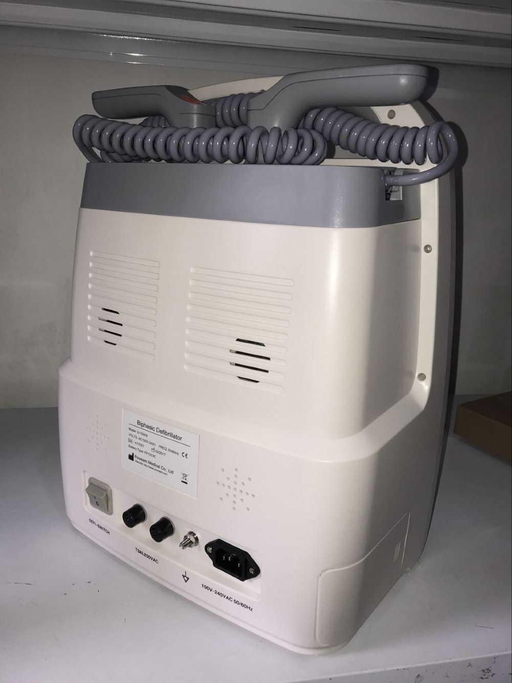 Défibrillateur monophasique externe de l'hôpital portable AED (D-1000A)