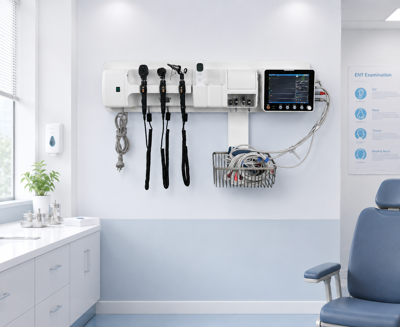 Système de diagnostic Ent mural intégré, prix de tas, pour clinique