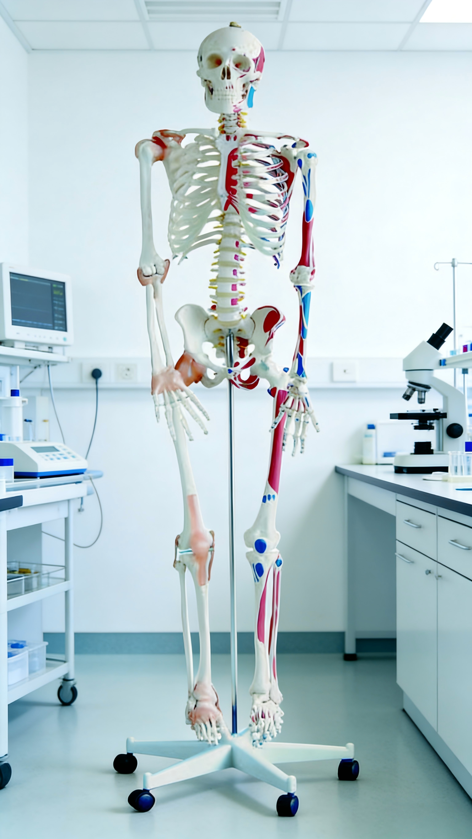 Modèle d'anatomie humaine du squelette 80cm en PVC pour étudiants de l'école de médecine