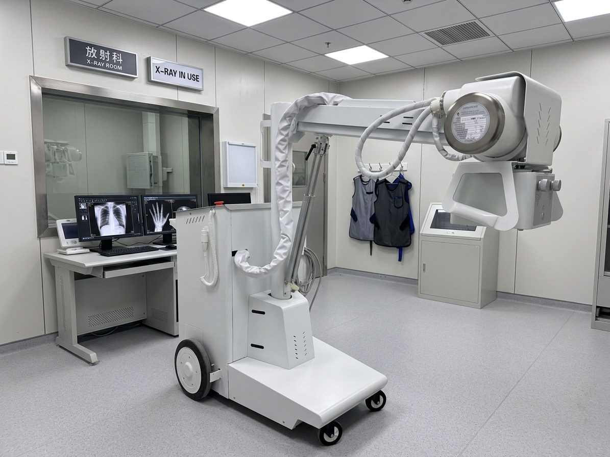 Système de radiographie numérique de machine à rayons X Mobile DR 32 kW avec écran tactile de 17 pouces