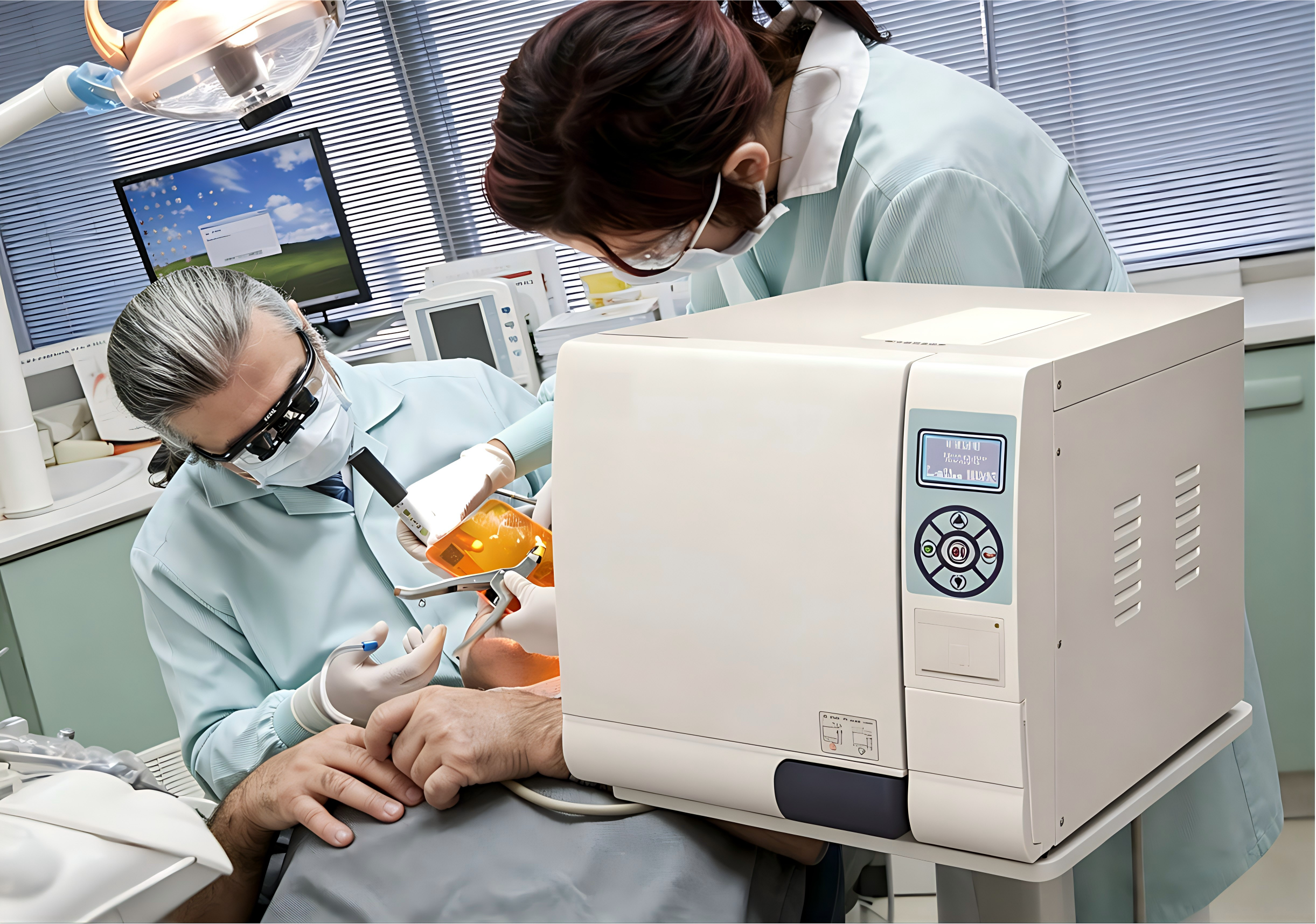 Stérilisateur dentaire autoclave classe B avec imprimante intégrée