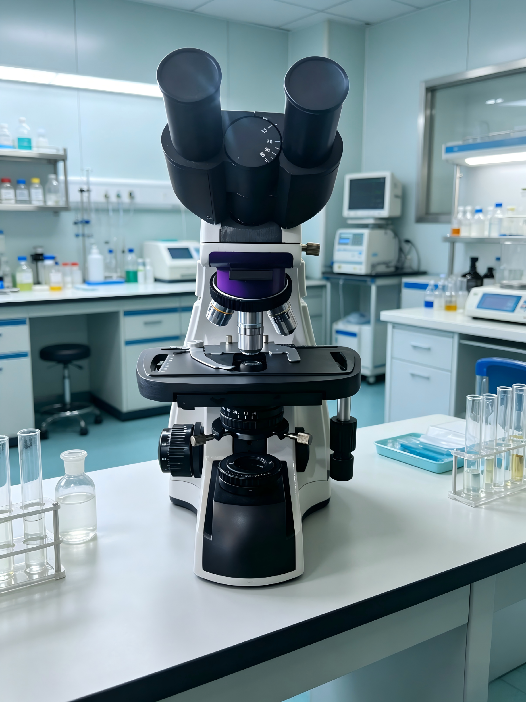 Microscope composé trinoculaire pour la recherche en laboratoire