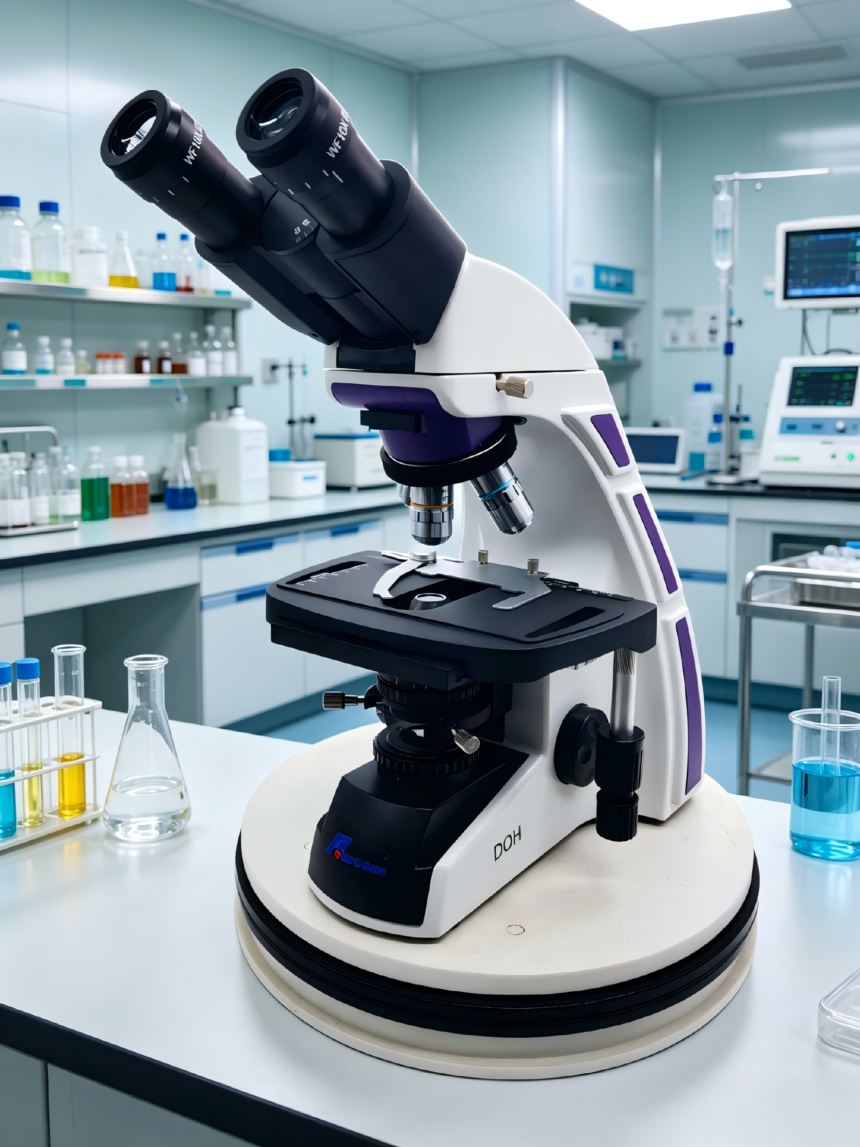 Microscope composé trinoculaire pour la recherche en laboratoire