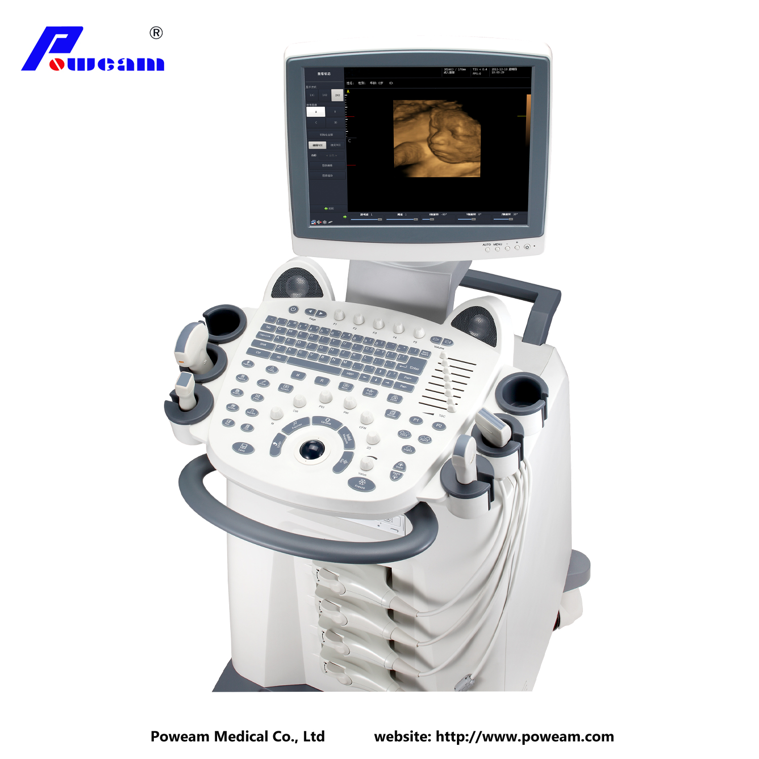 CE, Scanner ultrasonore DOPpler de couleur 4D approuvé par la FDA (D70)
