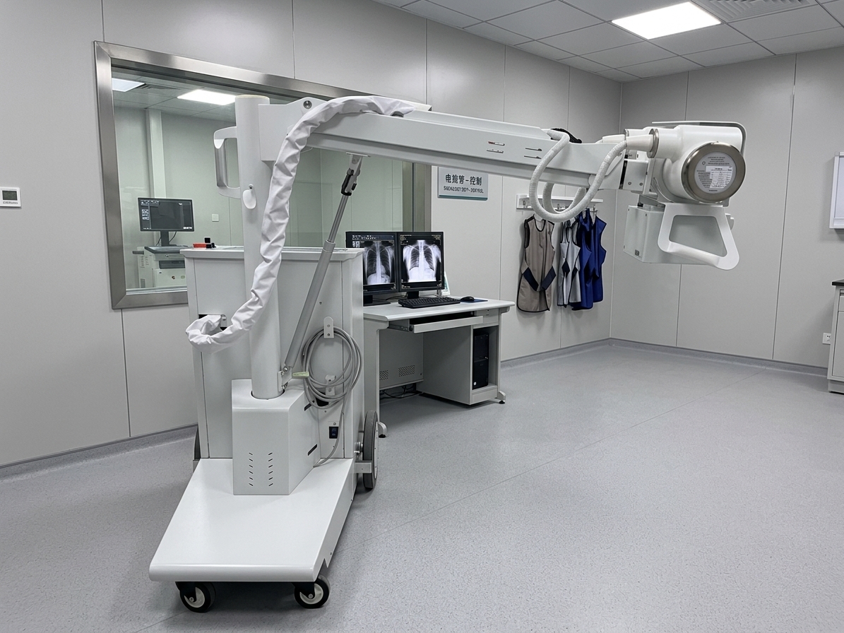 Système de radiographie numérique de machine à rayons X Mobile DR 32 kW avec écran tactile de 17 pouces