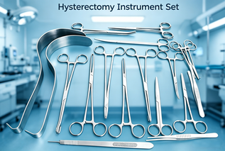 Ensemble d'hystérectomie en acier inoxydable pour chirurgie abdominale